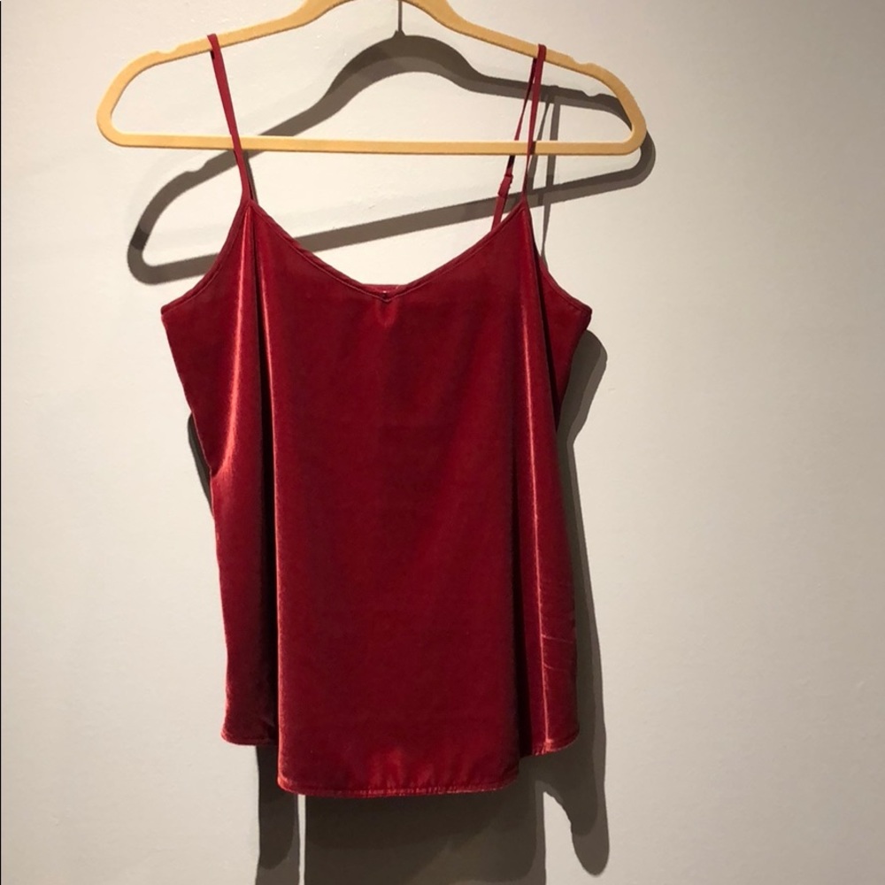 Old Navy Oxblood Velvet Camisole